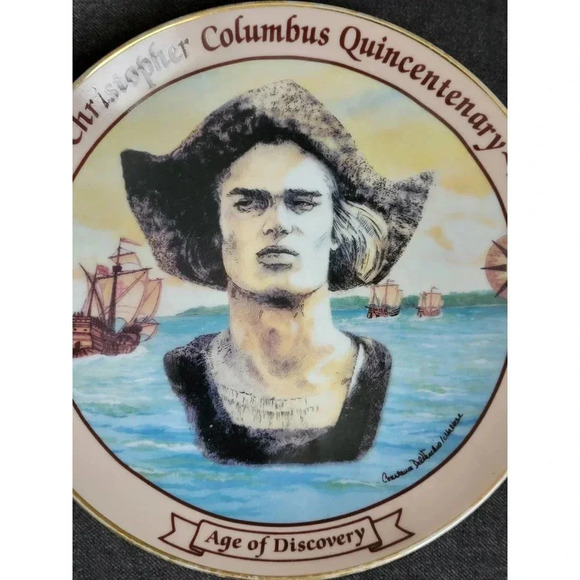 Christopher Columbus Commemorative Quincentenary Plate 1992 First Edition - Picture 2 of 4